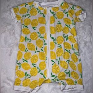 Little sleepies lemon shortie romper